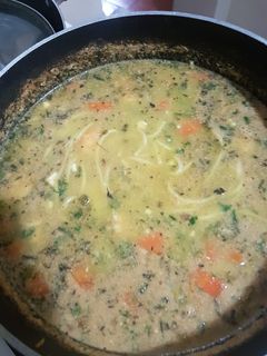 Una foto de Sopa de camarón