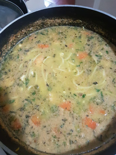 Una foto de Sopa de camarón