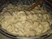 Una foto de salsa bechamel con margarina