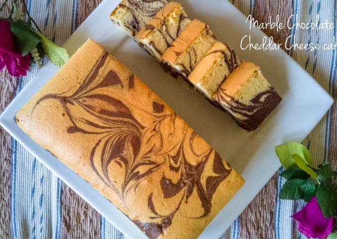 Marble Chocolate Cheddar Cheese Cake