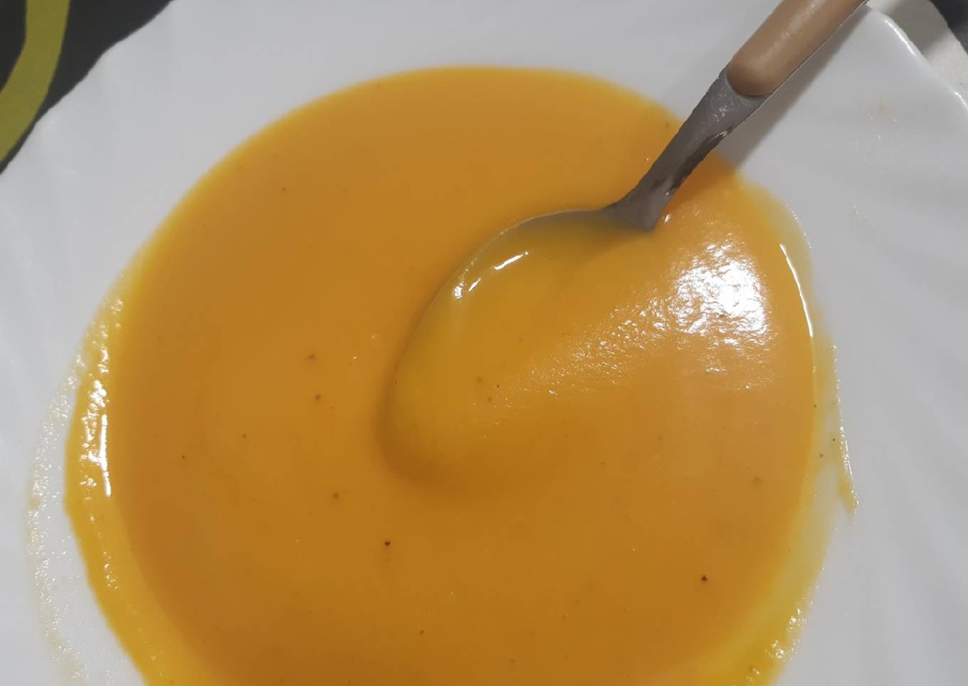 Puré de calabaza, zanahoria y cebolla toque de comino y jengibre