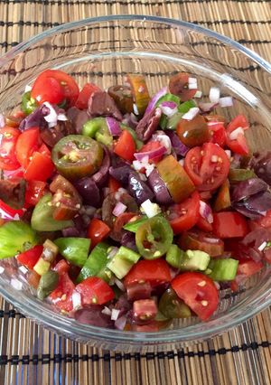 Foto di Insalata di pomodori zebra
