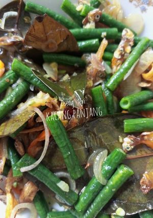 Foto resep Oseng teri kacang panjang