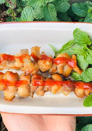 Hình của món Thịt ba rọi nướng xiên que-ăn dặm.