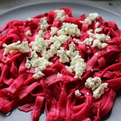 A picture of Nadiya Hussain's Blender Beetroot Pasta.