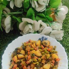 Stir fried mix vegetables A picture of Stir fried mix vegetables.