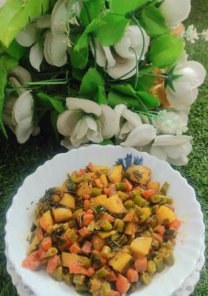 A picture of Stir fried mix vegetables.