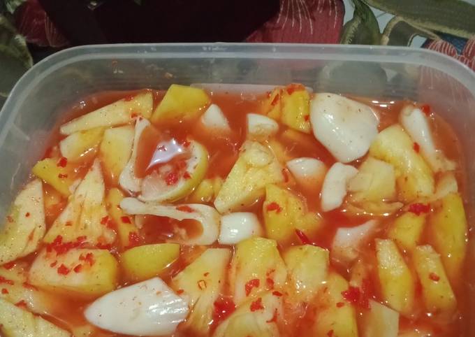 Bagaimana Menyiapkan Asinan buah salak - nanas Anti Gagal