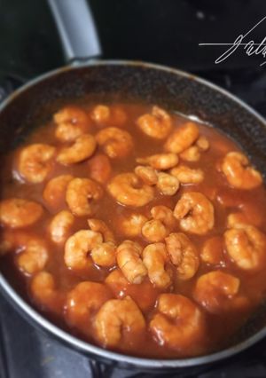 Una foto de Camarones a la Diabla