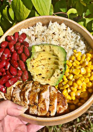 Une photo de Mexican bowl ou salade mexicaine