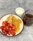 Giảm cân - eat clean - d1: Bánh tráng mắm ruốc + dâu tây : (380calo)