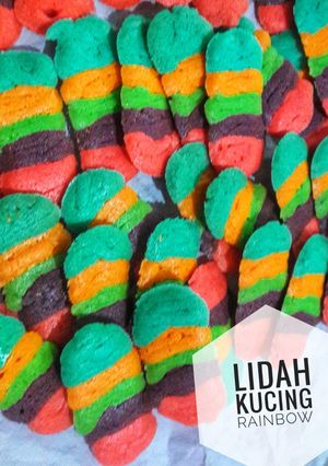 Foto resep Lidah kucing rainbow