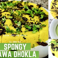 A picture of Rava Dhokla- Semolina Sponge Squares.
