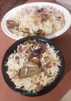 A picture of Mishti ghee bhaat.