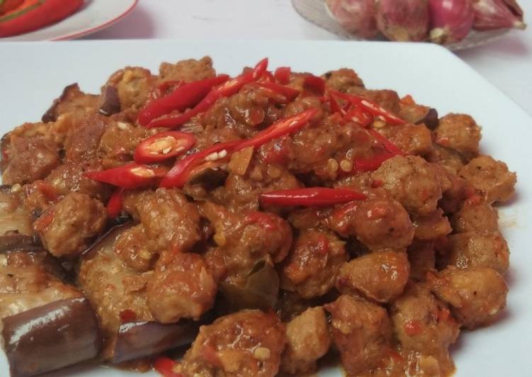 Sambel Goreng Terong Bola-bola Daging