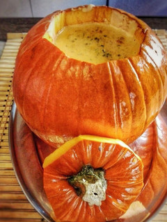 Una foto de Camarón en la calabaza