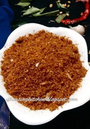 A picture of Coriander chutney powder - Spicy coriander powder.