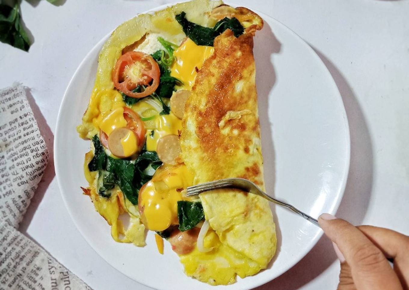 Resep Cheese Vegetable Omelette Anti Gagal