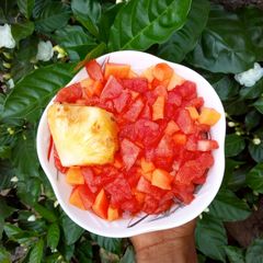 A picture of 3 Fruits salad.