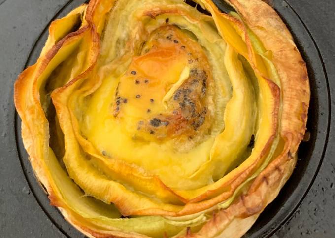 Tartelettes aux deux courgettes, citron et pavot bleu - sans gluten - sans lactose