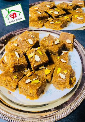 मोहनथाल विथ जागरी (mohanthal with jaggery recipe in Hindi) रेसिपी मुख्य फोटो