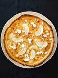 Quiche de puerros, manzana y queso de cabra