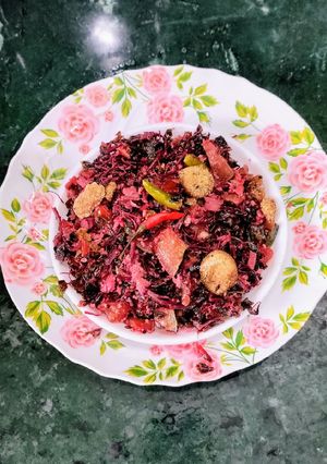 A picture of Red Amaranthus Stir -Fry.
