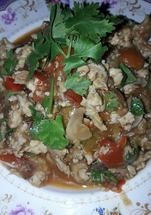 รูปของ น้ำพริกอ่องรวมเห็ดไก่สับ