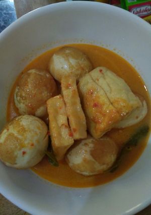 Foto resep Tahu telur bumbu opor merah #bikin ramadan berkesan #