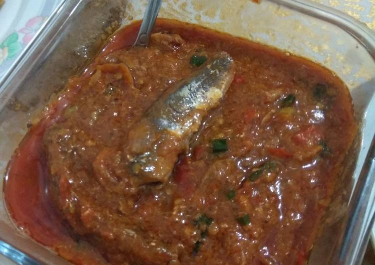 Cara mengolah Sarden sambel bawang yang praktis