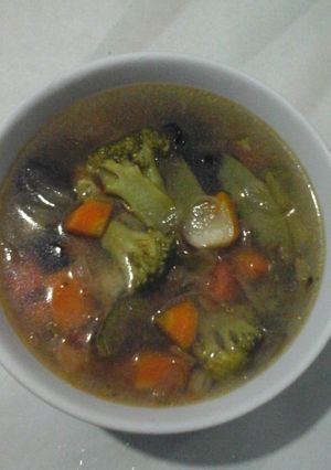 Foto resep Sup Brokoli Jamur Vegetarian