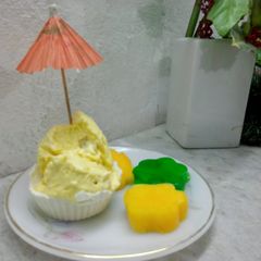 A picture of Mango icecream.
