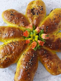 عکسی از دستور نان گل شکلاتی