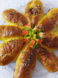 عکسی از دستور نان گل شکلاتی