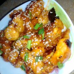 Crispy honey chicken chili A picture of Crispy honey chicken chili.