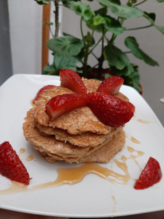 Una foto de Panqueques de plátano y avena 🥞