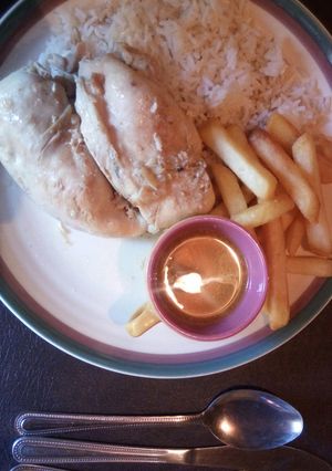 Una foto de Pollo al cognac
