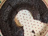 Bolo/brownie de chocolate aproveitando casca de melão