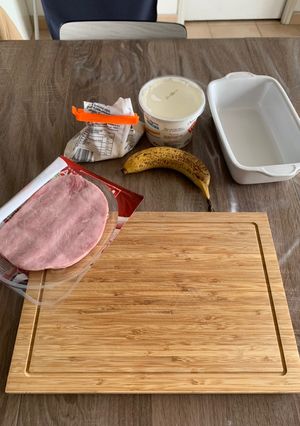Une photo de Banane au jambon blanc