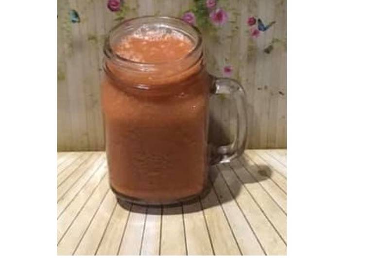 Cara Gampang Menyiapkan Diet Juice Mango Watermelon Pomegranate Avocado Tamarillo, Lezat