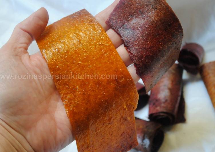 Easiest Way to Make Quick Fruit leather (Persian lavashak لواشک)#familyfriendly