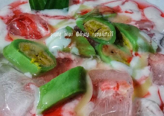 Resep Es Pisang Ijo Kukus By Dhana Oleh Rasya Putrha Dana Cookpad