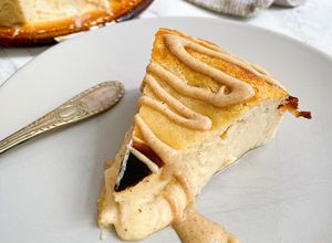 Una foto de Cheesecake de crema Kinder