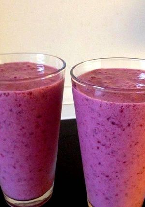Una foto de Smoothie de arándanos