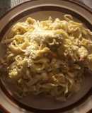 Tallarines caseros con salsa caruso