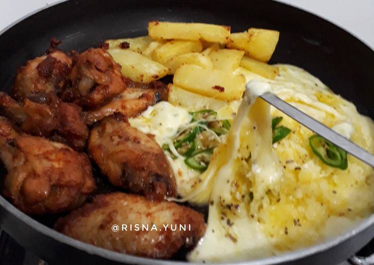 Chicken wings balut mozarella