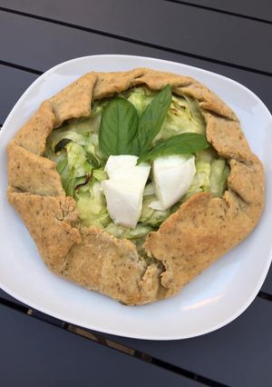 Une photo de Tarte courgette et burrata