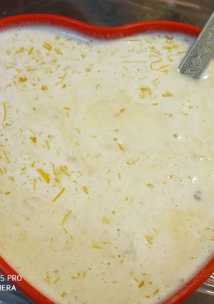 A picture of Almond saffron milk with Fannia.