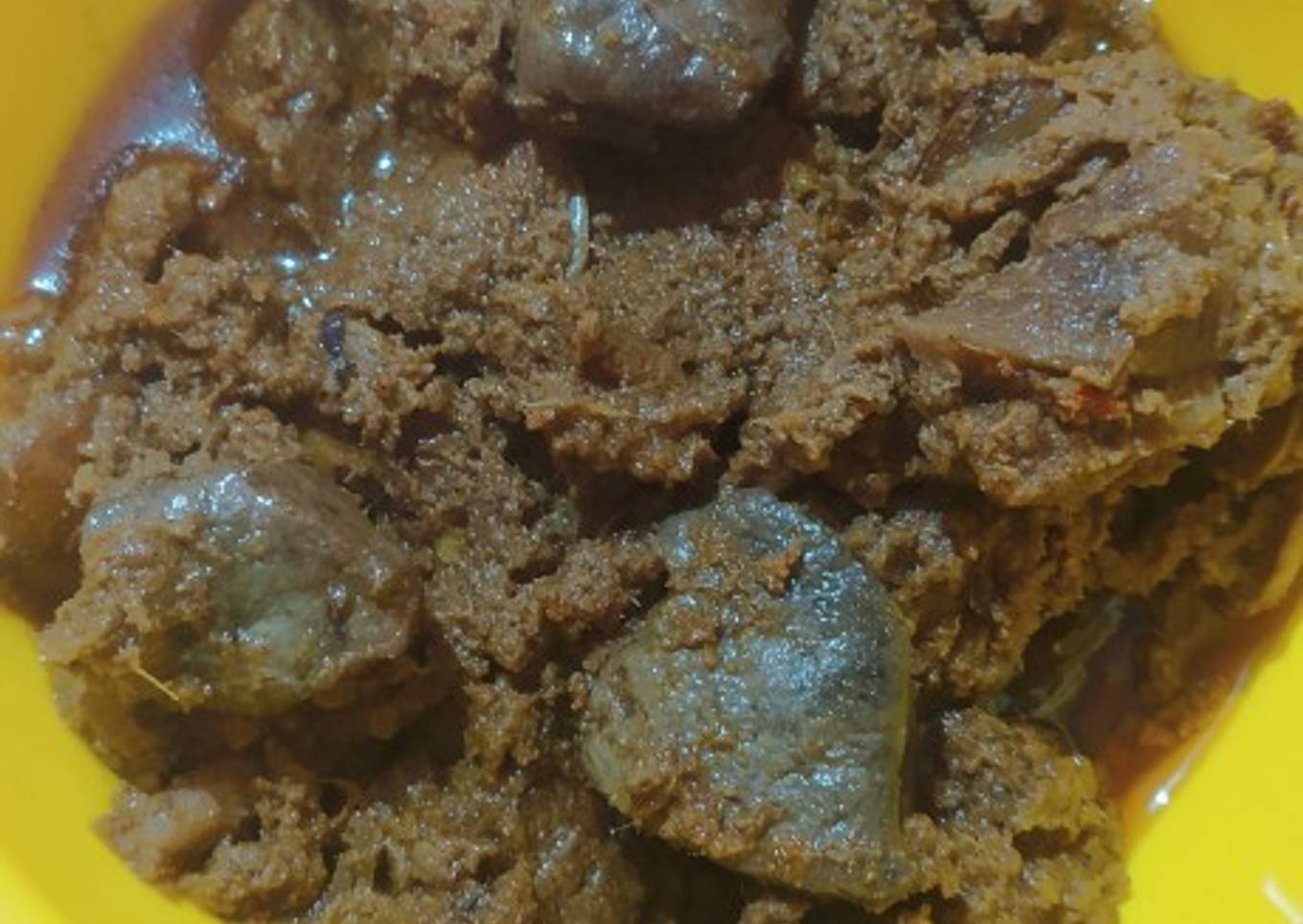 Rendang ati sapi / daging