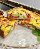 Pastel con pimientos y calabacín